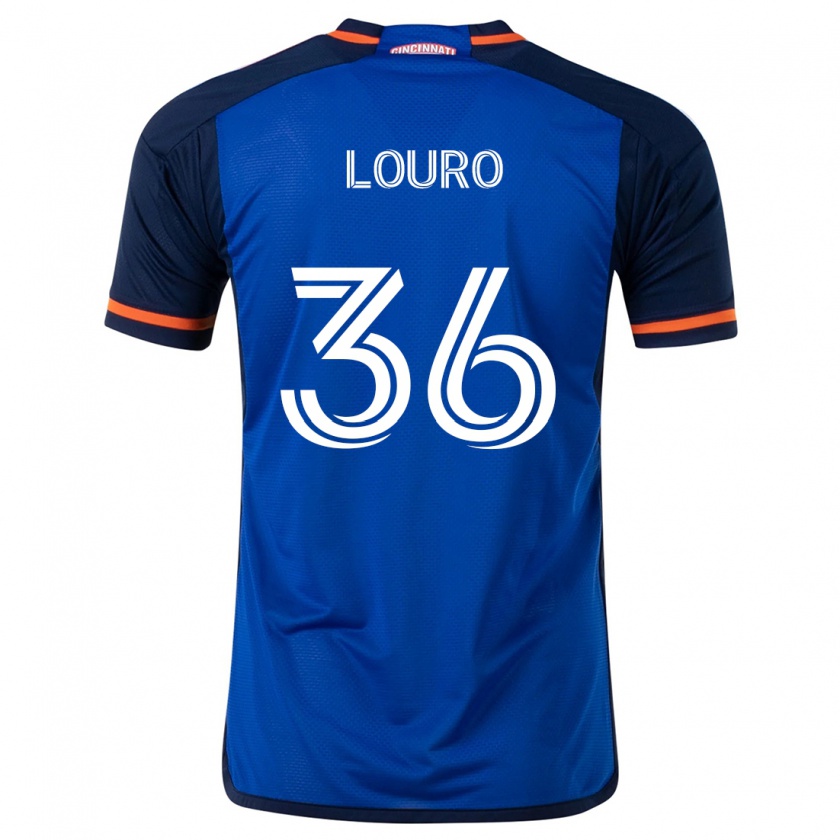 Kandiny Dames Evan Louro #36 Blauw Wit Thuisshirt Thuistenue 2024/25 T-Shirt België