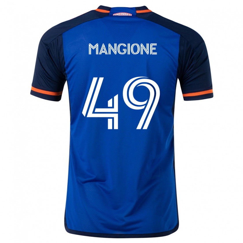 Kandiny Dames Peter Mangione #49 Blauw Wit Thuisshirt Thuistenue 2024/25 T-Shirt België