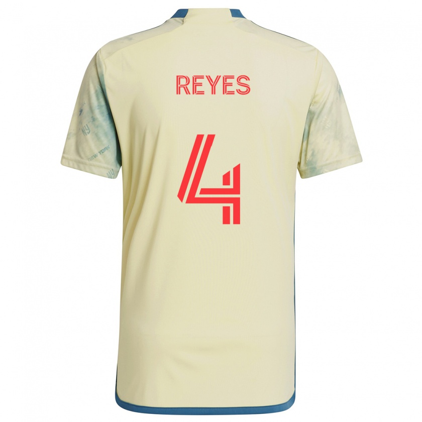 Kandiny Dames Andrés Reyes #4 Geel Rood Blauw Thuisshirt Thuistenue 2024/25 T-Shirt België