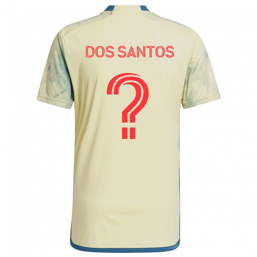 Kandiny Dames Matthew Dos Santos #0 Geel Rood Blauw Thuisshirt Thuistenue 2024/25 T-Shirt