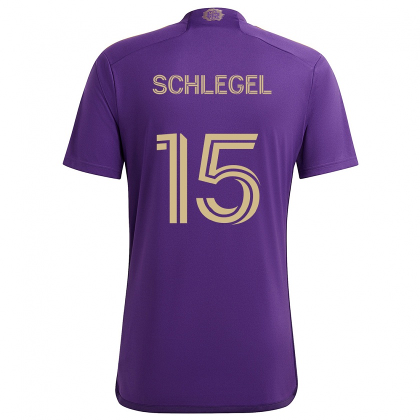 Kandiny Donna Maglia Rodrigo Schlegel #15 Viola Giallo Kit Gara Home 2024/25 Maglietta