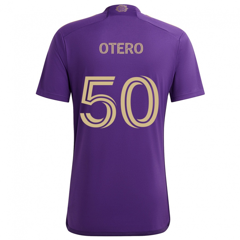 Kandiny Dames Javier Otero #50 Paars Geel Thuisshirt Thuistenue 2024/25 T-Shirt België