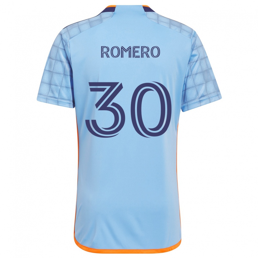 Kandiny Mujer Camiseta Tomás Romero #30 Azul Naranja 1ª Equipación 2024/25 La Camisa