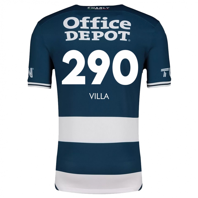 Kandiny Mujer Camiseta Adrián Villa #290 Azul Blanco 1ª Equipación 2024/25 La Camisa