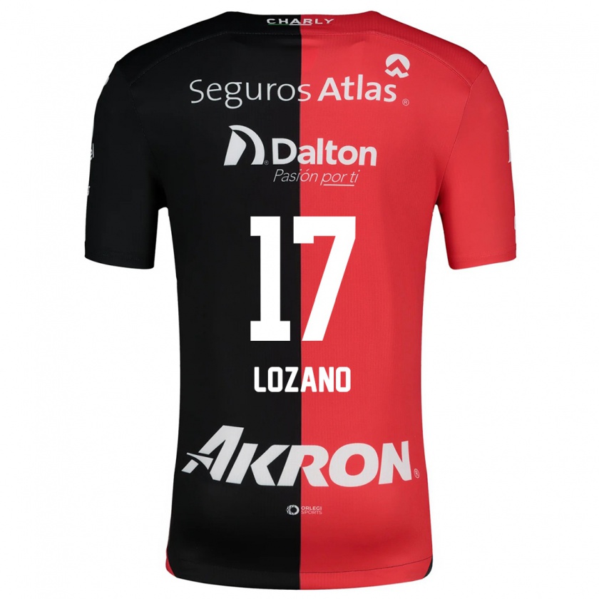 Kandiny Donna Maglia José Lozano #17 Rosso Nero Kit Gara Home 2024/25 Maglietta