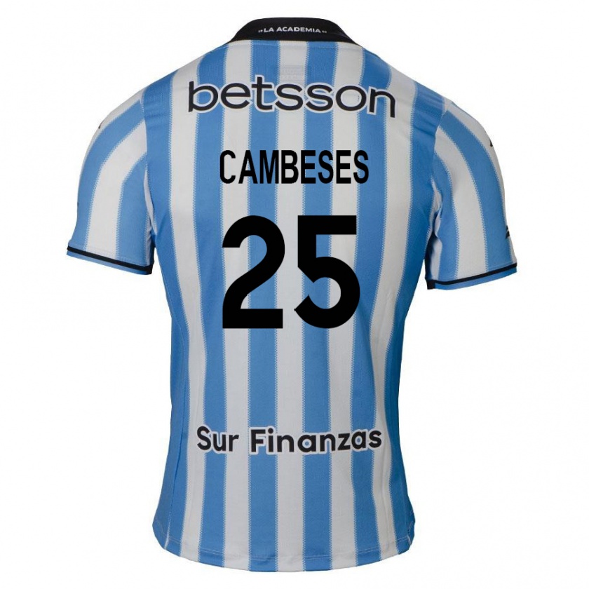 Kandiny Dames Facundo Cambeses #25 Blauw Wit Zwart Thuisshirt Thuistenue 2024/25 T-Shirt