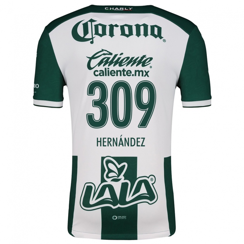 Kandiny Donna Maglia Julio Hernández #309 Verde Bianco Kit Gara Home 2024/25 Maglietta