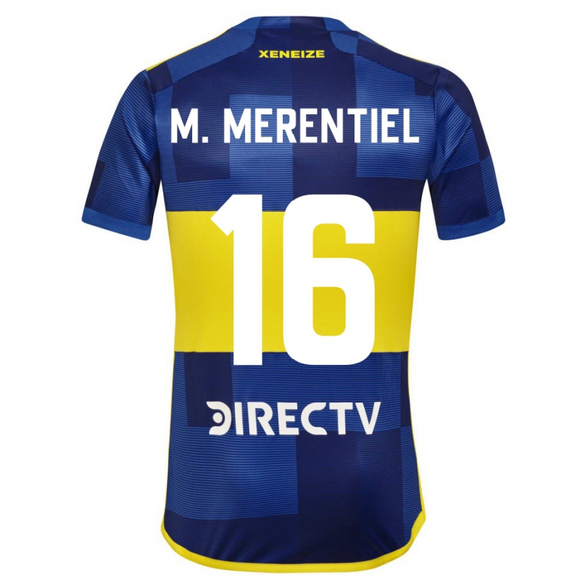 Kandiny Dames Miguel Merentiel #16 Blauw Geel Thuisshirt Thuistenue 2024/25 T-Shirt