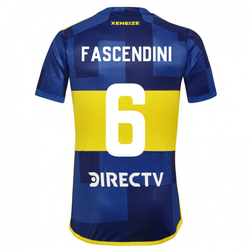 Kandiny Donna Maglia Valentín Fascendini #6 Blu Giallo Kit Gara Home 2024/25 Maglietta