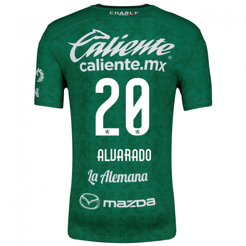 Kandiny Dames Alfonso Alvarado #20 Groen Wit Thuisshirt Thuistenue 2024/25 T-Shirt