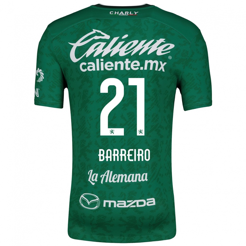 Kandiny Dames Stiven Barreiro #21 Groen Wit Thuisshirt Thuistenue 2024/25 T-Shirt