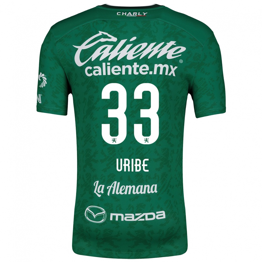 Kandiny Donna Maglia Héctor Uribe #33 Verde Bianco Kit Gara Home 2024/25 Maglietta