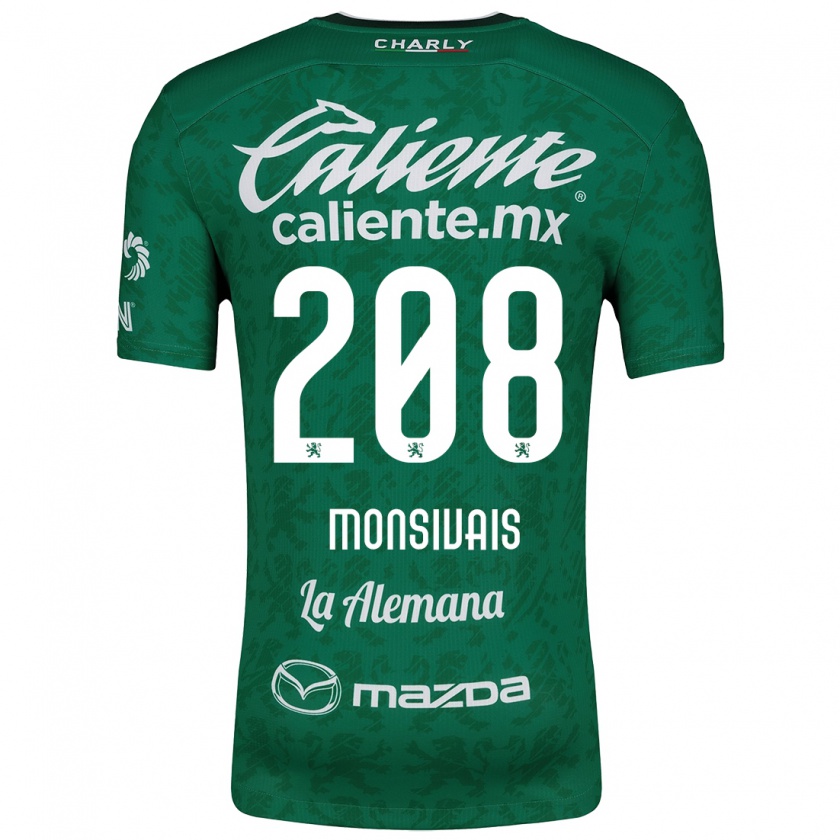 Kandiny Dames Daniel Monsivaís #208 Groen Wit Thuisshirt Thuistenue 2024/25 T-Shirt België