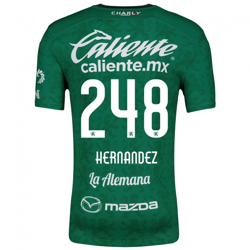 Kandiny Dames Fernando Hernández #248 Groen Wit Thuisshirt Thuistenue 2024/25 T-Shirt