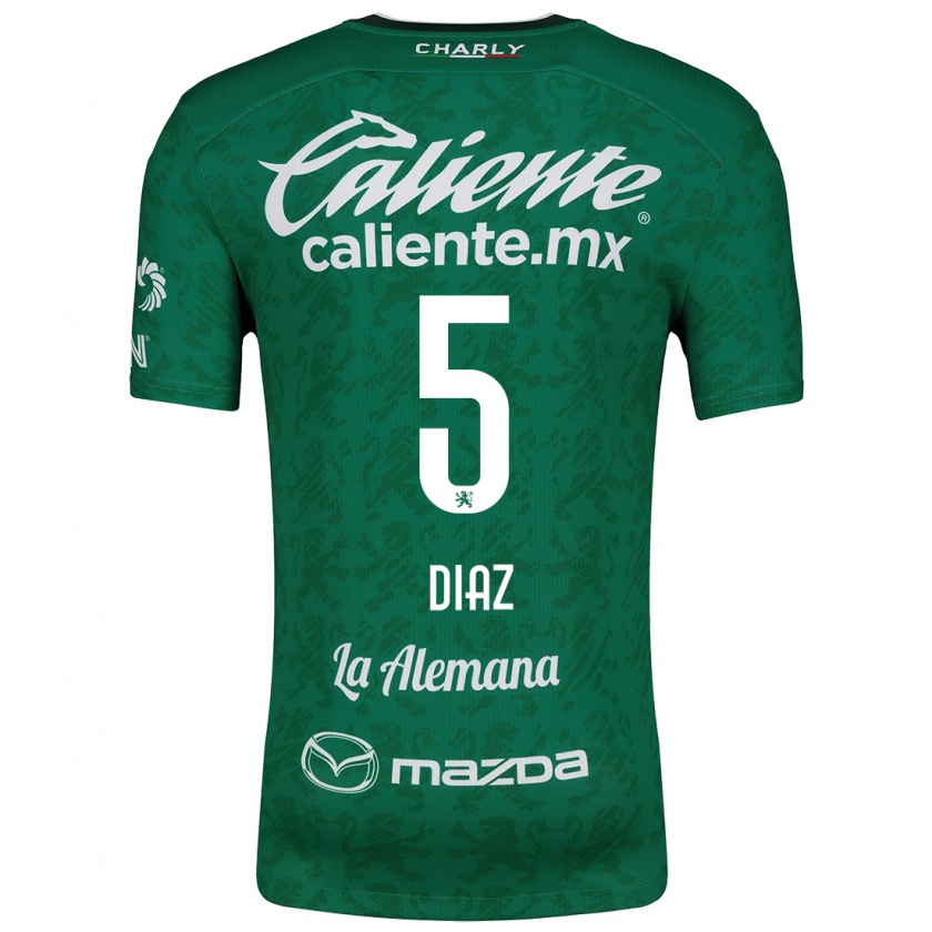 Kandiny Donna Maglia Brenda Díaz #5 Verde Bianco Kit Gara Home 2024/25 Maglietta