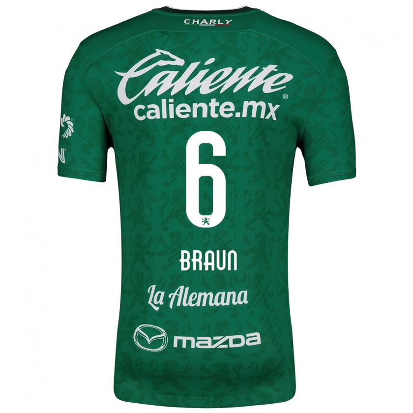 Kandiny Donna Maglia Sophia Braun #6 Verde Bianco Kit Gara Home 2024/25 Maglietta