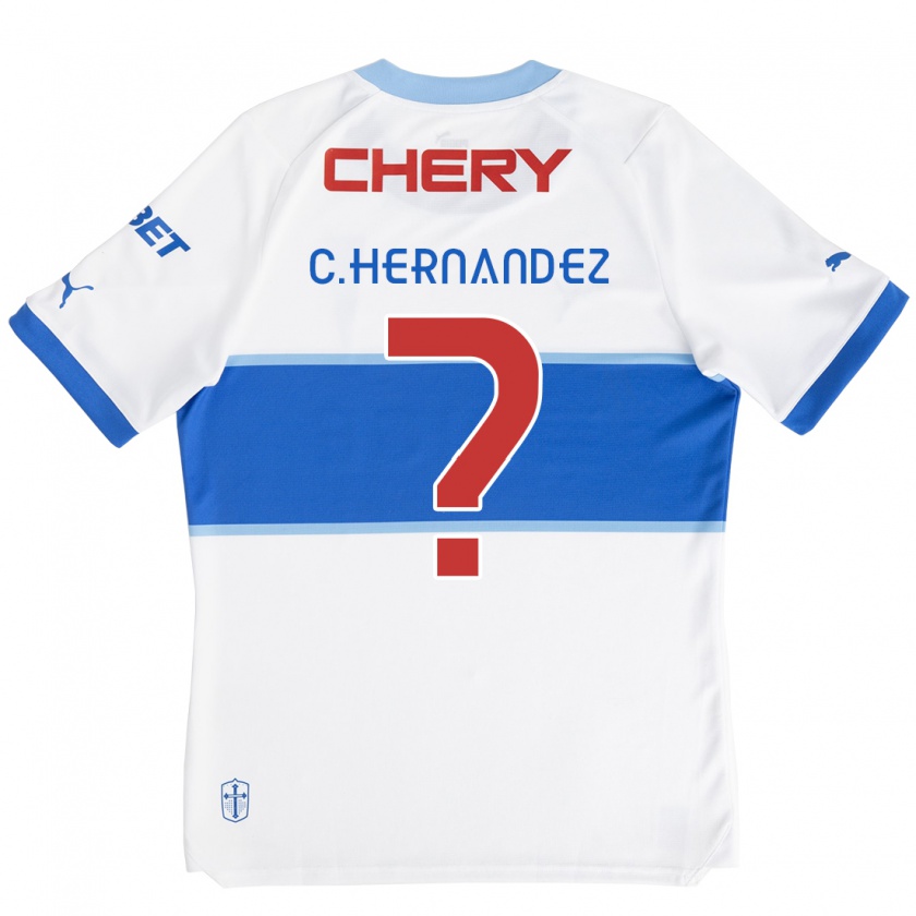 Kandiny Dames Camilo Hernández #0 Wit Blauw Thuisshirt Thuistenue 2024/25 T-Shirt