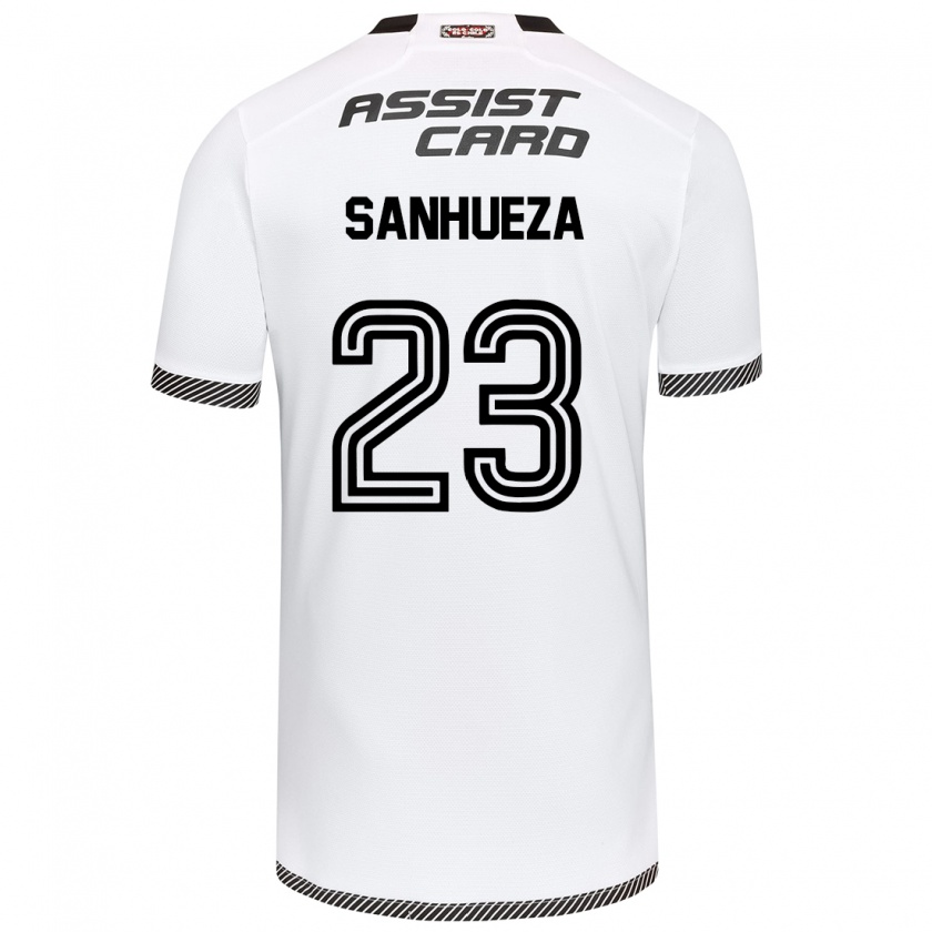 Kandiny Donna Maglia Nicol Sanhueza #23 Bianco Nero Kit Gara Home 2024/25 Maglietta