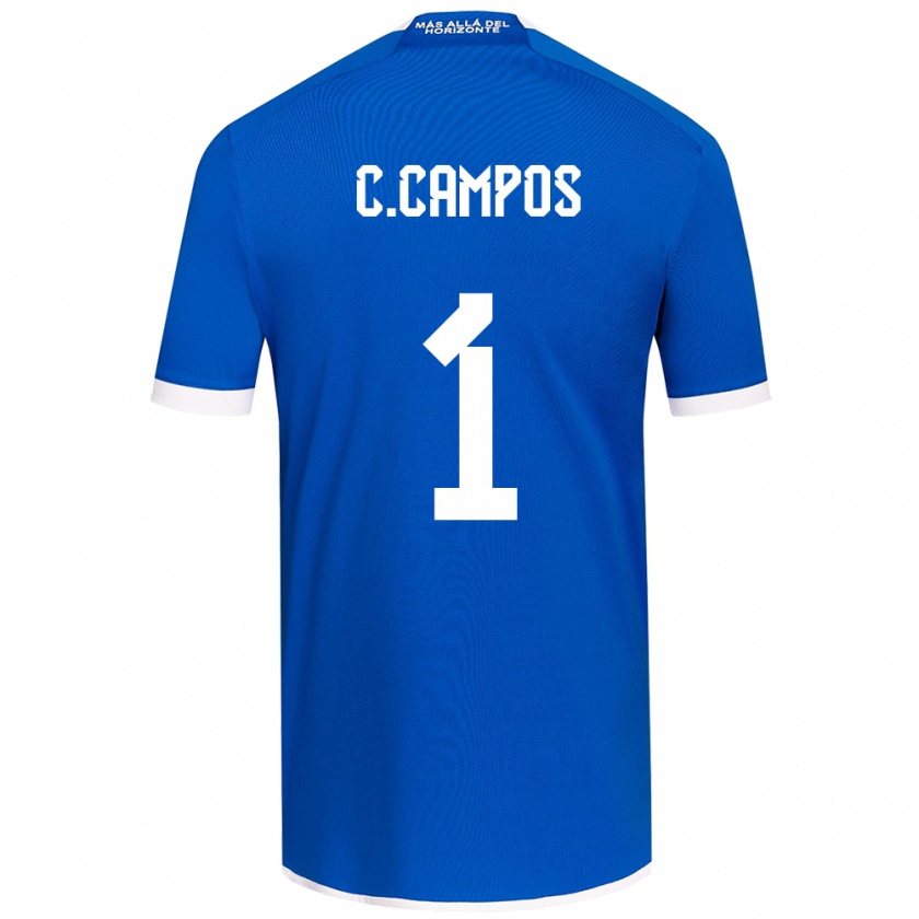 Kandiny Dames Cristóbal Campos #1 Blauw Wit Thuisshirt Thuistenue 2024/25 T-Shirt