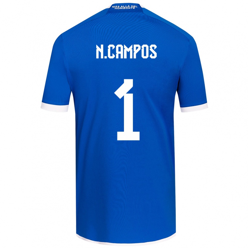 Kandiny Mujer Camiseta Natalia Campos #1 Azul Blanco 1ª Equipación 2024/25 La Camisa