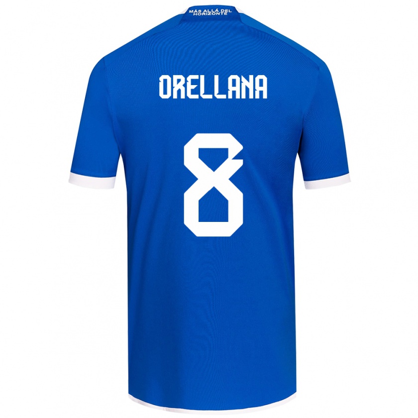 Kandiny Dames Denisse Orellana #8 Blauw Wit Thuisshirt Thuistenue 2024/25 T-Shirt België