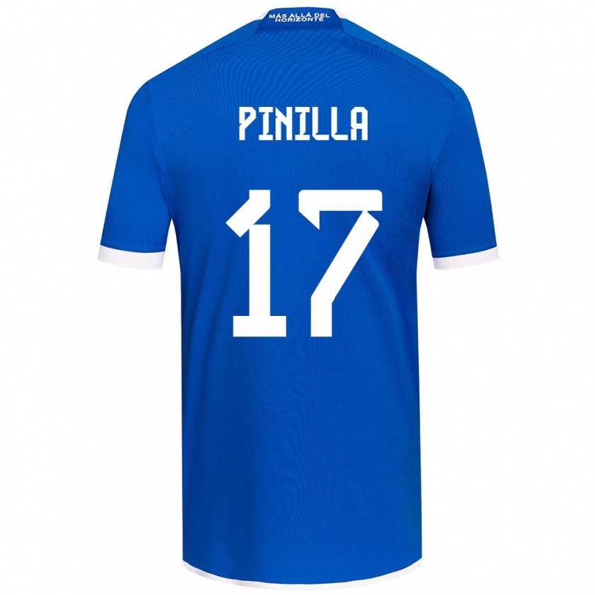 Kandiny Mujer Camiseta Fernanda Pinilla #17 Azul Blanco 1ª Equipación 2024/25 La Camisa