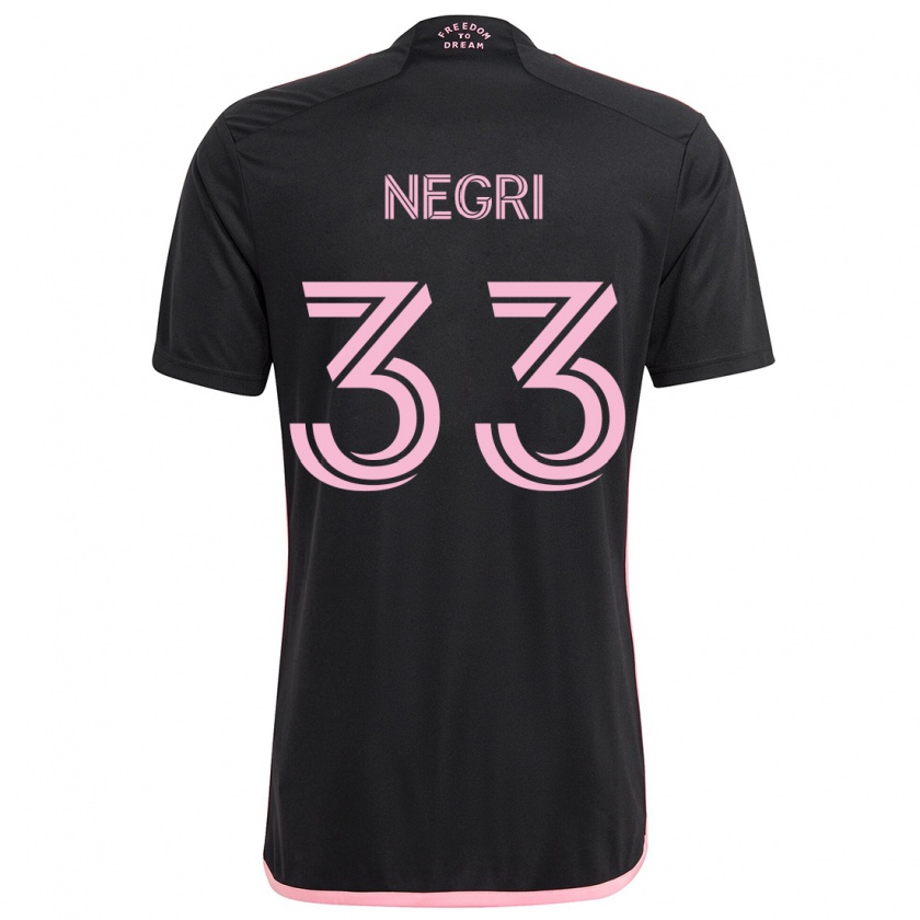 Kandiny Donna Maglia Franco Negri #33 Nero Kit Gara Away 2024/25 Maglietta