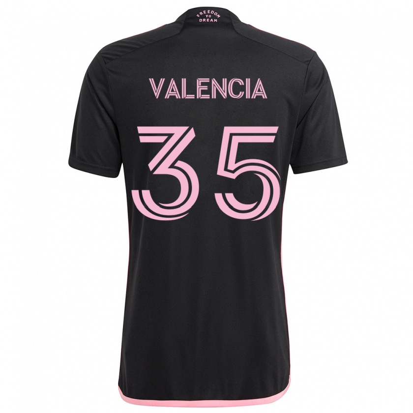 Kandiny Dames Felipe Valencia #35 Zwart Uitshirt Uittenue 2024/25 T-Shirt