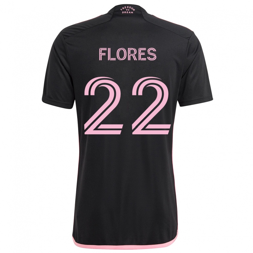 Kandiny Dames Alejandro Flores #22 Zwart Uitshirt Uittenue 2024/25 T-Shirt België