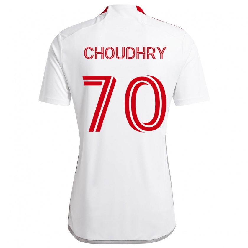 Kandiny Damen Benjamin Choudhry #70 Weiß Rot Auswärtstrikot Trikot 2024/25 T-Shirt Österreich