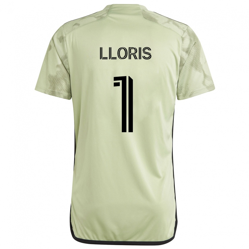 Kandiny Donna Maglia Hugo Lloris #1 Verde Chiaro Kit Gara Away 2024/25 Maglietta