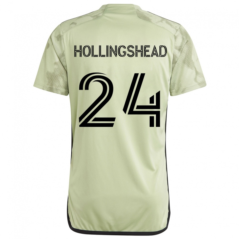 Kandiny Dames Ryan Hollingshead #24 Licht Groen Uitshirt Uittenue 2024/25 T-Shirt