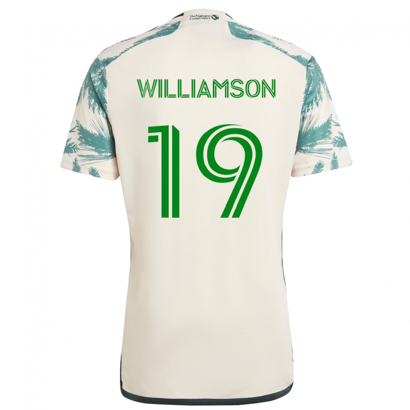 Kandiny Mujer Camiseta Eryk Williamson #19 Beige Marrón 2ª Equipación 2024/25 La Camisa