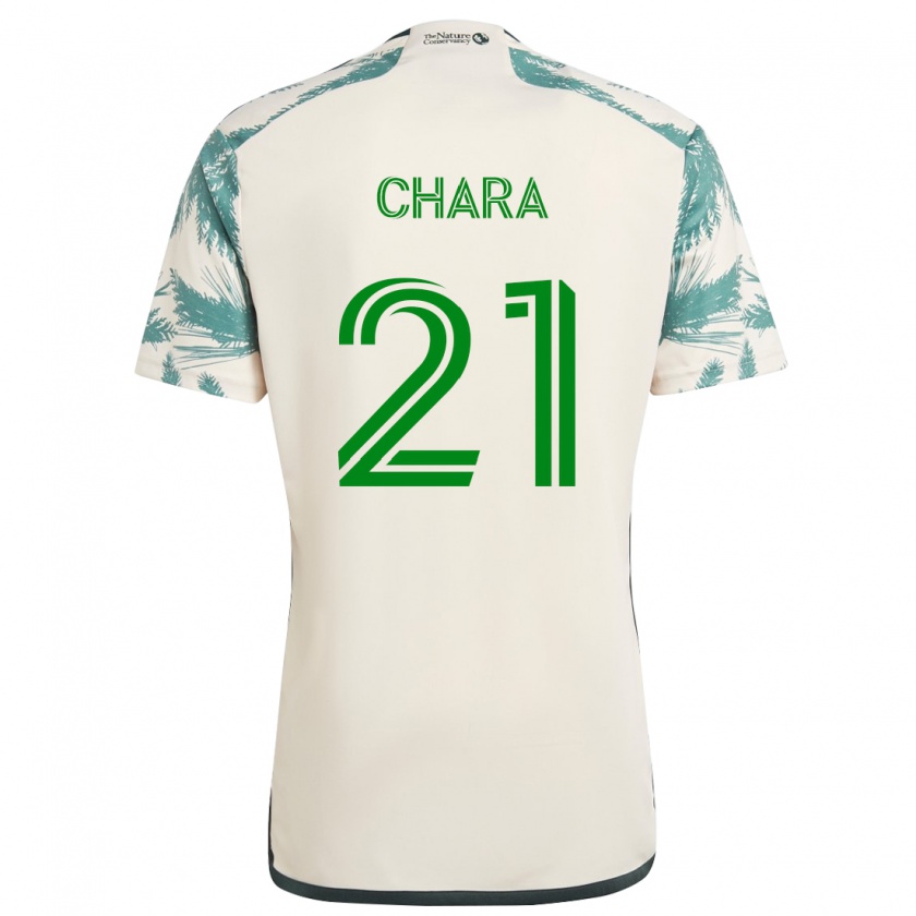 Kandiny Mujer Camiseta Diego Chará #21 Beige Marrón 2ª Equipación 2024/25 La Camisa