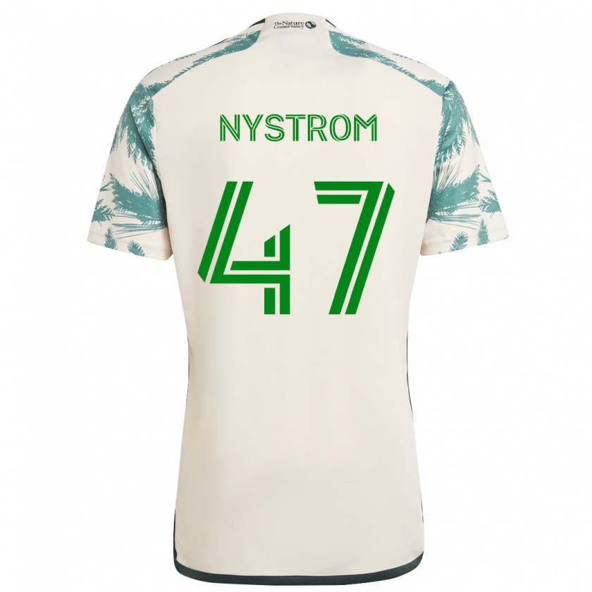 Kandiny Mujer Camiseta Maximo Nystrom #47 Beige Marrón 2ª Equipación 2024/25 La Camisa