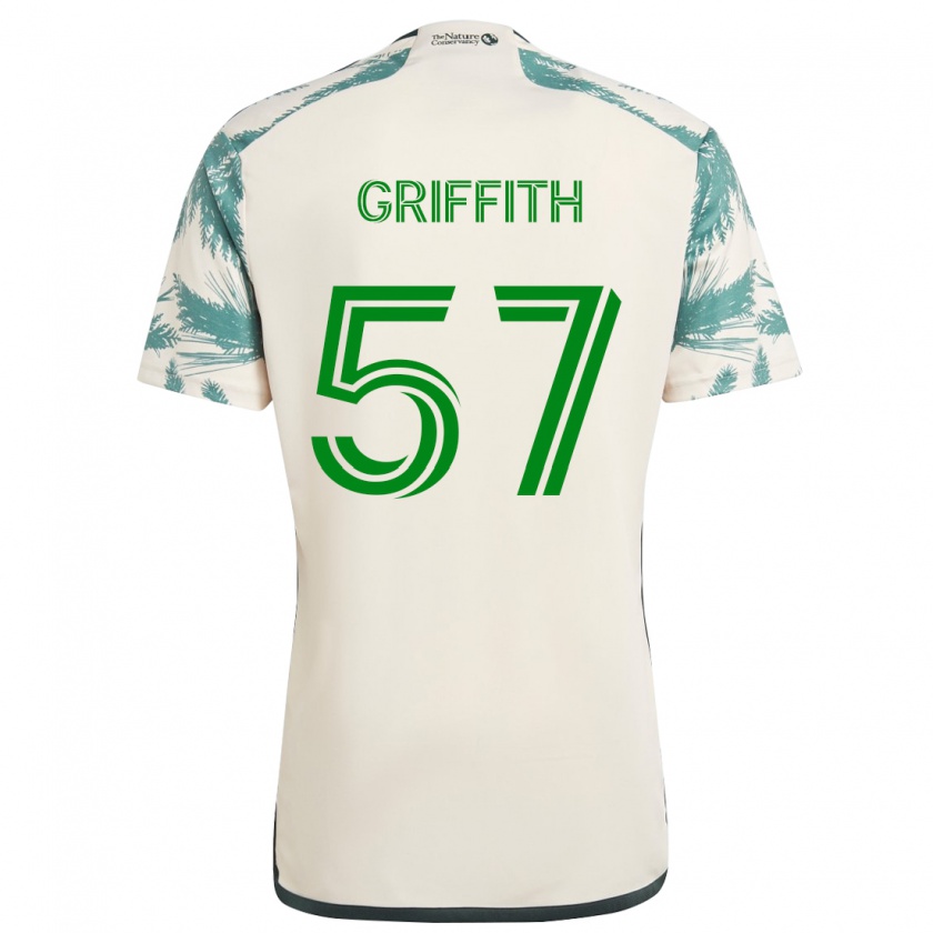 Kandiny Dames Víctor Griffith #57 Beigebruin Uitshirt Uittenue 2024/25 T-Shirt België