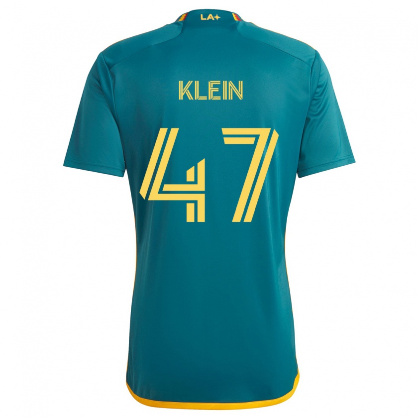 Kandiny Mujer Camiseta Carson Klein #47 Verde Amarillo 2ª Equipación 2024/25 La Camisa