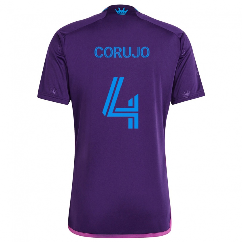 Kandiny Mujer Camiseta Guzmán Corujo #4 Azul Morado 2ª Equipación 2024/25 La Camisa