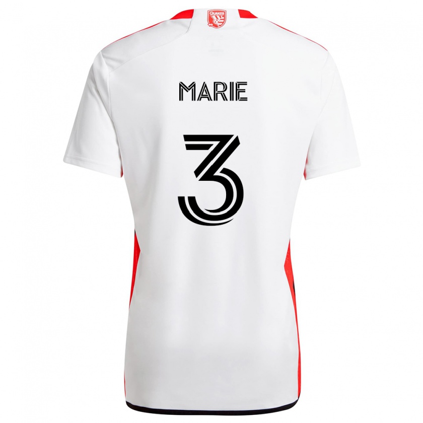 Kandiny Donna Maglia Paul Marie #3 Bianco Rosso Kit Gara Away 2024/25 Maglietta