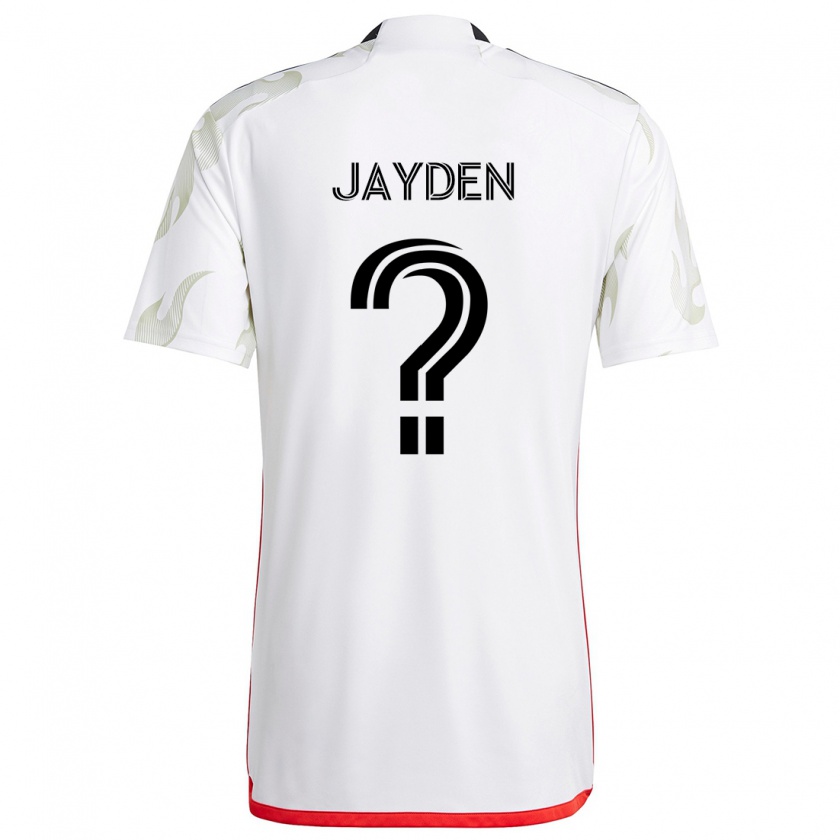 Kandiny Mujer Camiseta Rus Jayden #0 Blanco Rojo Negro 2ª Equipación 2024/25 La Camisa México