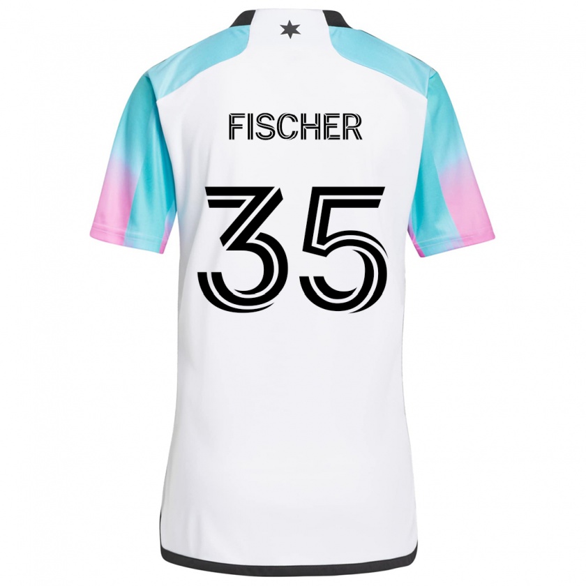 Kandiny Dames Britton Fischer #35 Wit Blauw Zwart Uitshirt Uittenue 2024/25 T-Shirt