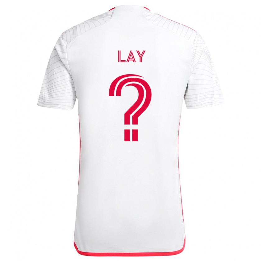 Kandiny Mujer Camiseta Mikey Lay #0 Blanco Rojo 2ª Equipación 2024/25 La Camisa México