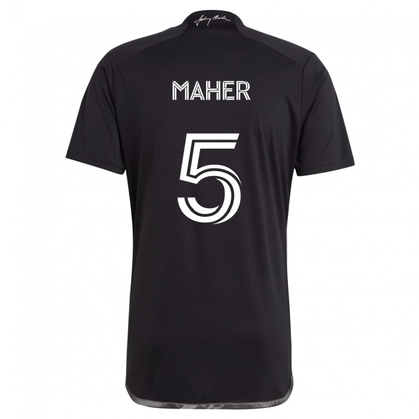 Kandiny Mujer Camiseta Jack Maher #5 Negro 2ª Equipación 2024/25 La Camisa México