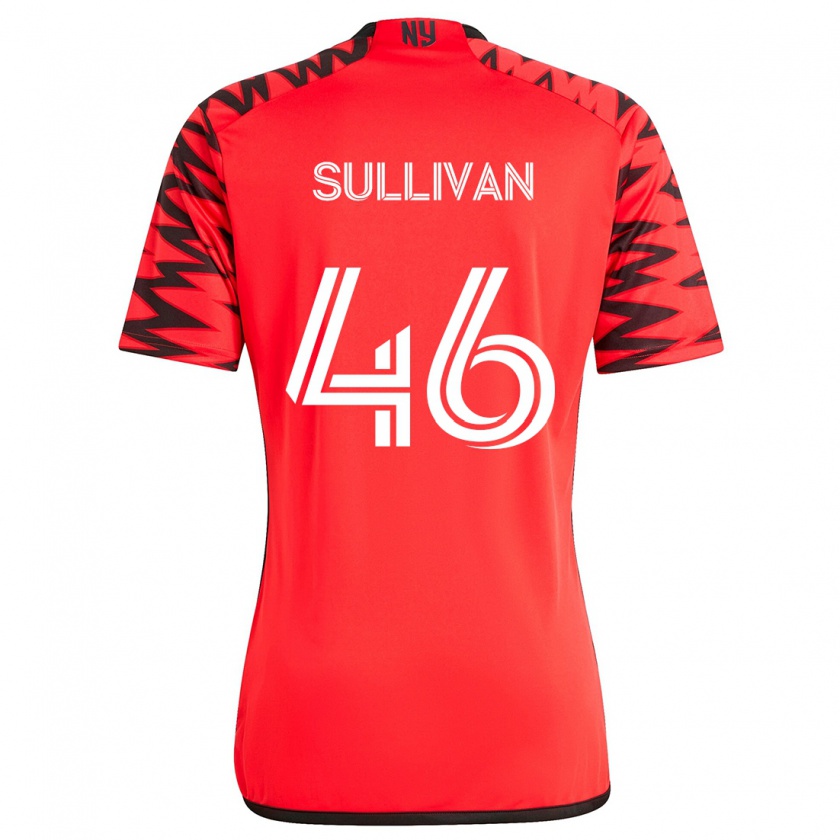 Kandiny Donna Maglia Dylan Sullivan #46 Rosso Nero Bianco Kit Gara Away 2024/25 Maglietta