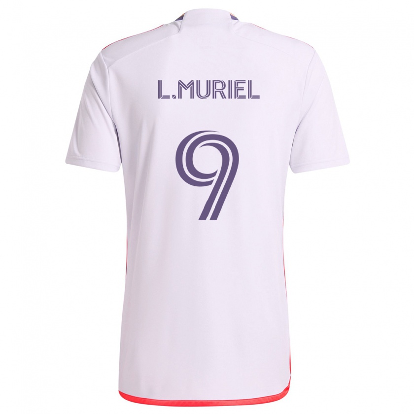 Kandiny Dames Luis Muriel #9 Wit Rood Paars Uitshirt Uittenue 2024/25 T-Shirt België