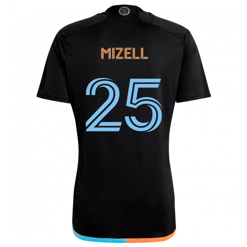 Kandiny Dames Cody Mizell #25 Zwart Oranje Blauw Uitshirt Uittenue 2024/25 T-Shirt