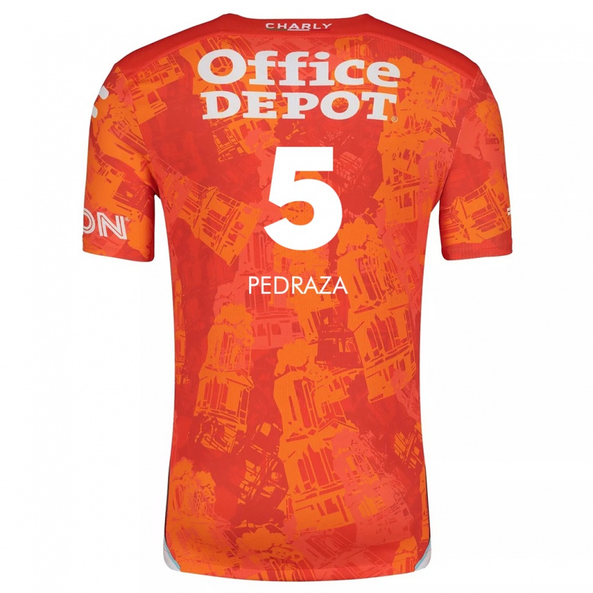 Kandiny Dames Pedro Pedraza #5 Oranje Wit Uitshirt Uittenue 2024/25 T-Shirt