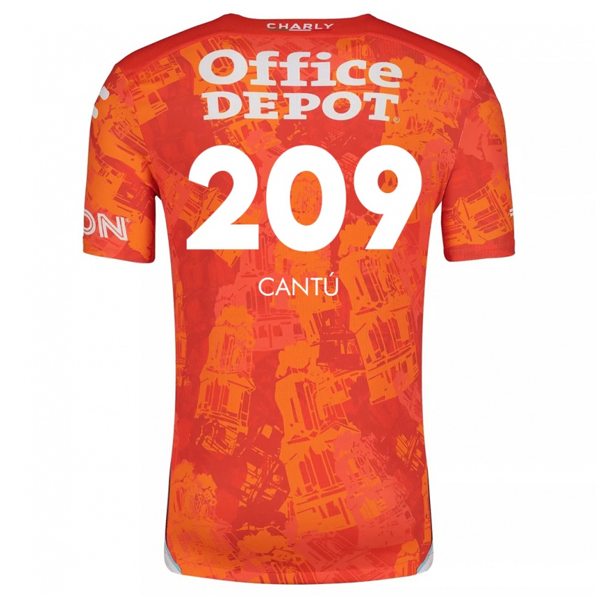 Kandiny Donna Maglia Juan Cantú #209 Arancione Bianco Kit Gara Away 2024/25 Maglietta