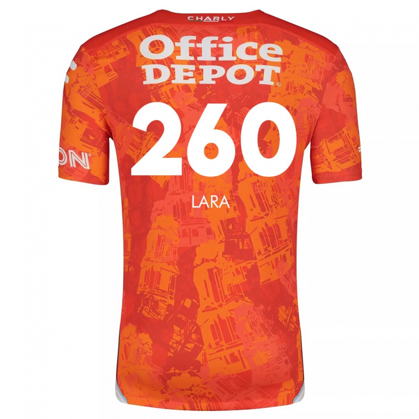 Kandiny Mujer Camiseta Jesús Lara #260 Naranja Blanco 2ª Equipación 2024/25 La Camisa