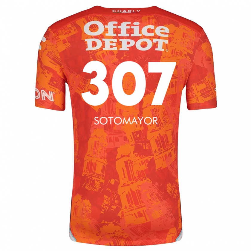 Kandiny Mujer Camiseta Jacob Sotomayor #307 Naranja Blanco 2ª Equipación 2024/25 La Camisa